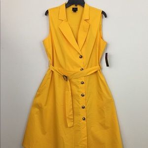 W california gold sleeveless dress